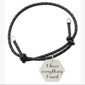 Leather & Stainless ‘Everything I Need’ Bracelet